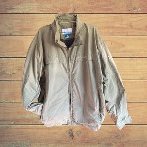 Columbia Men’s XL Tan Mesh Zip-Up Jacket